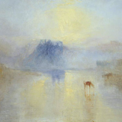Image: Joseph Mallord William Turner, Norham Castle, Sunrise c.1845. Tate.